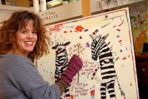 kathy paints zebras
